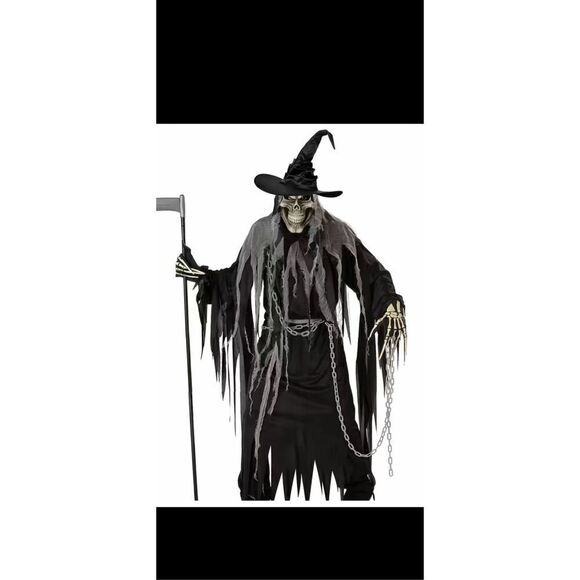 Black Witches /Wizard/grim-reaper hat . One size fits most. - Picture 3 of 6